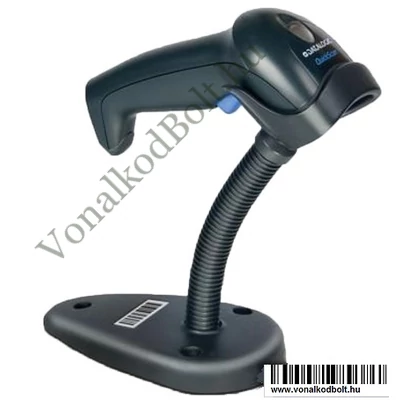 Datalogic QuickScan L QD2300 lézeres vonalkódolvasó, USB kábellel, magasított tartóállvánnyal