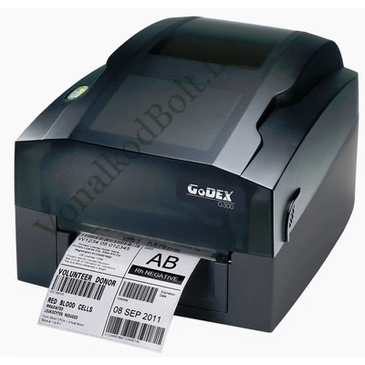GODEX G300 203dpi Termo Transzfer címke és vonalkódnyomtató - USB, LAN (ETHERNET) interfész