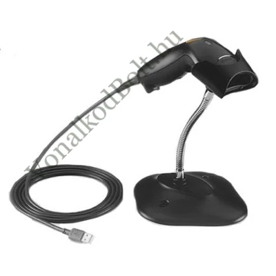 Zebra LS1203 lézeres vonalkódolvasó, tartóállvánnyal, kábellel