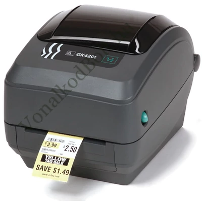 Zebra GK420t 203 dpi Termo Transzfer és Direct Termo asztali címke- vonalkód-nyomtató